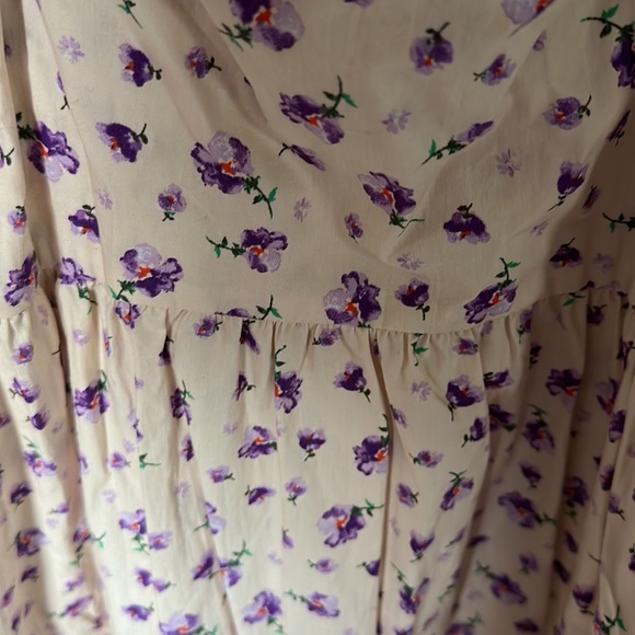 NEW FOURTEENTH PLACE Floral Puff Sleeve Maxi Dress Size M - Picture 9 of 11